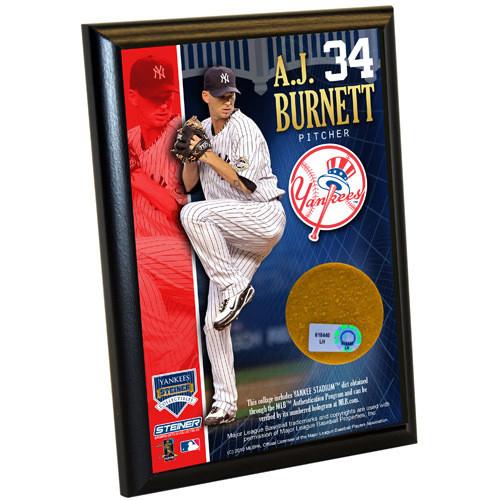 AJ Burnett Yankees 4x6 Dirt Plaque