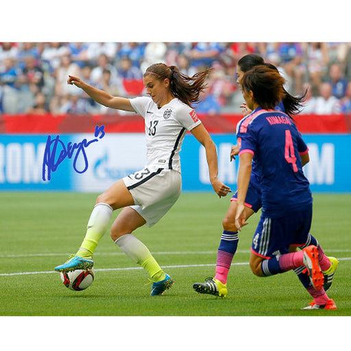 Alex Morgan Signed 2015 World Cup Controlling Ball 16x20 Photo (Lojo Sports Auth)