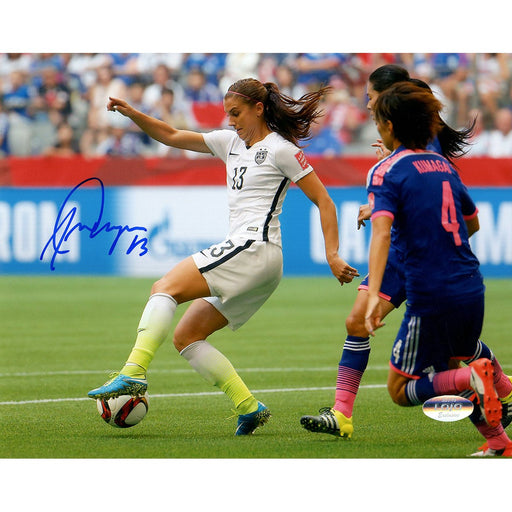 Alex Morgan Signed 2015 World Cup Controlling Ball 8x10 Photo (LOJO Sports Auth)