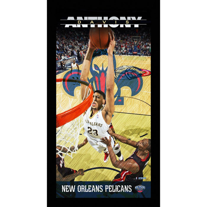 Anthony Davis New Orleans Pelicans Player Profile Wall Art 9.5x19 Framed Photo