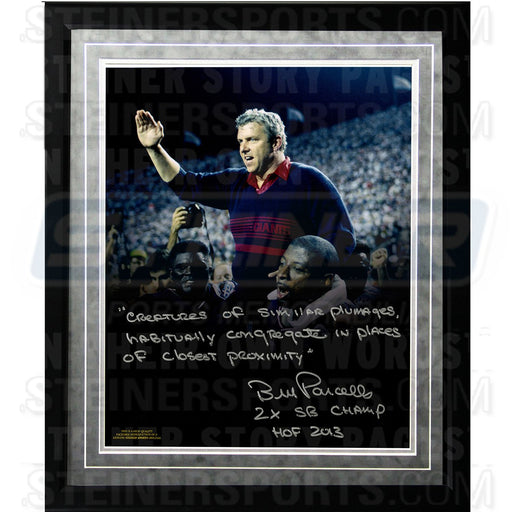 Bill Parcells Facsimile Creature of Similar... Quote Framed Metallic 16x20 Story Photo