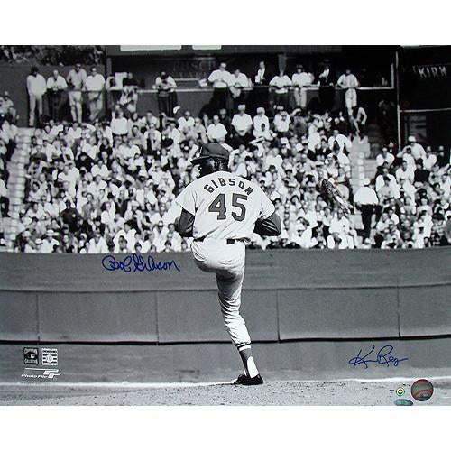 Bob Gibson Pitching Horizontal 16x20 Photo Signed by Photographer Ken Regan