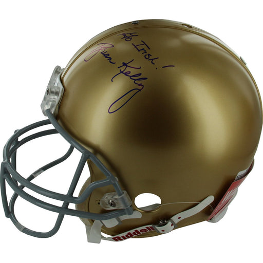 Brian Kelly Signed Notre Dame Full Size Authentic Helmet w Go Irish Insc