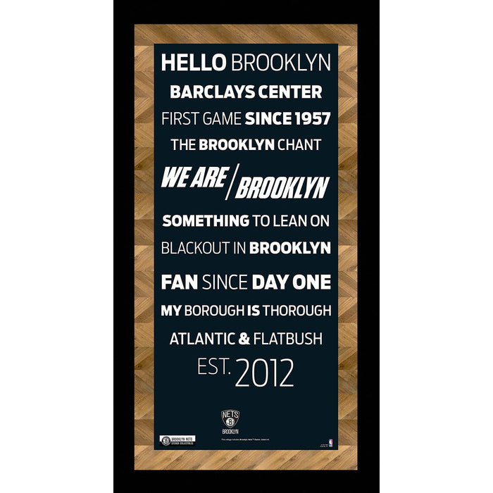 Brooklyn Nets Subway Sign 6x12 Framed Photo