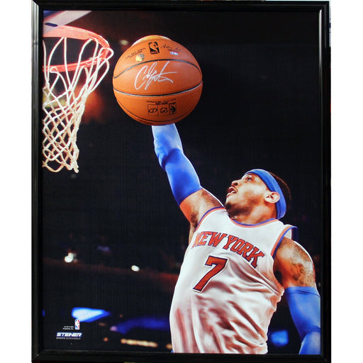 Carmelo Anthony Basketball Popout 32x40 Framed Canvas w Ball Mount (Ball Sold Seperately)