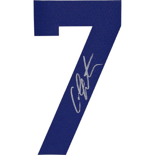 Carmelo Anthony Signed Blue 7 Jersey Number