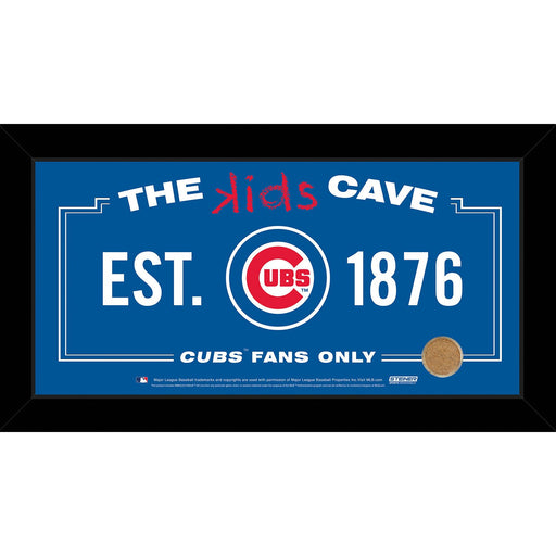 Chicago Cubs 10x20 Kids Cave Sign w Game Used Dirt from Wrigley Field