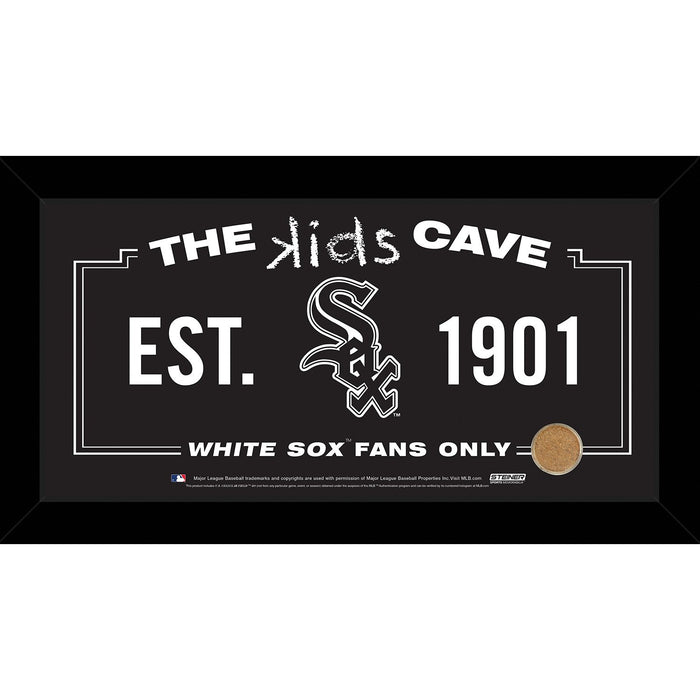 Chicago White Sox 10x20 Kids Cave Sign w Game Used Dirt from U.S. Cellular Field