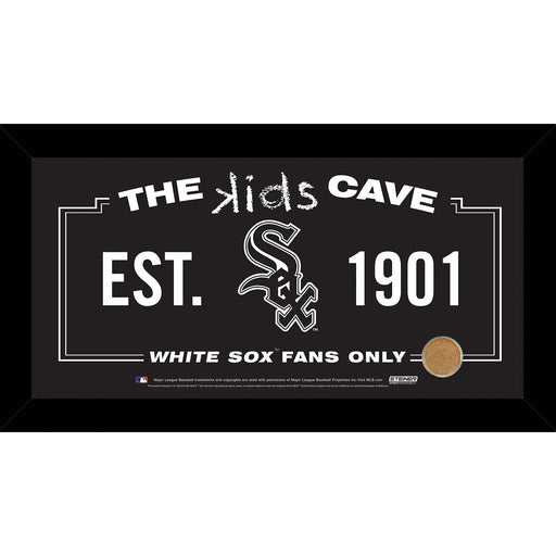 Chicago White Sox 6x12 Kids Cave Sign w Game Used Dirt from U.S. Cellular Field