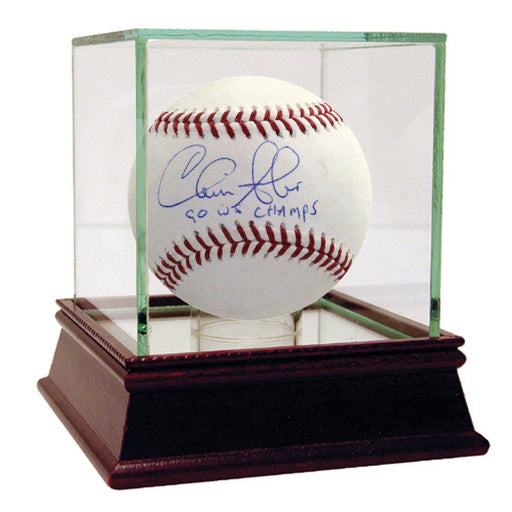 Chris Sabo Signed MLB Baseball 90 WS Champs Inscription