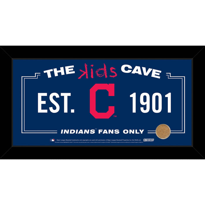 Cleveland Indians 10x20 Kids Cave Sign w Game Used Dirt from Progressive Field