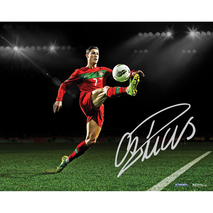 Cristiano Ronaldo Signed Portugal Ball Control 16x20 Photo (Icon Auth)