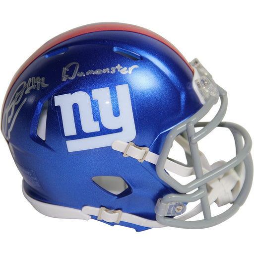 Damontre Moore Signed New York Giants Mini Helmet w Damonster Insc