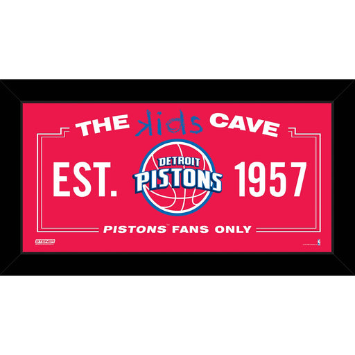 Detroit Pistons 6x12 Kids Cave Sign