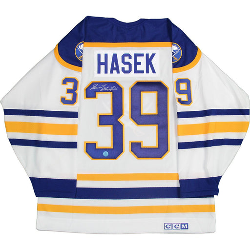 Dominik Hasek Buffalo Sabres Signed Reebok Premier White Jersey (AJ Sports Auth)