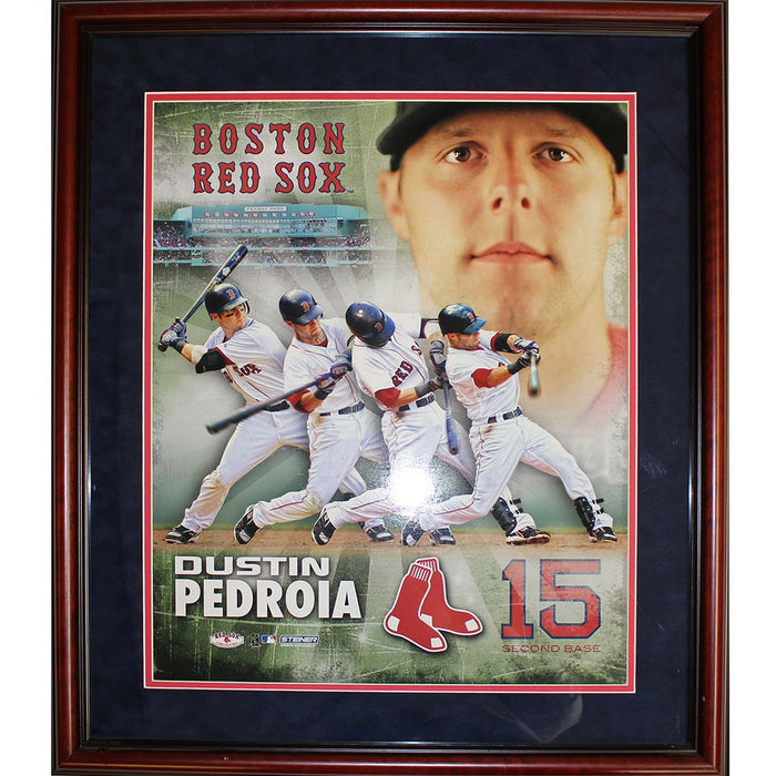 Dustin Pedroia Multi Exposure Framed 20x24 Photo Collage