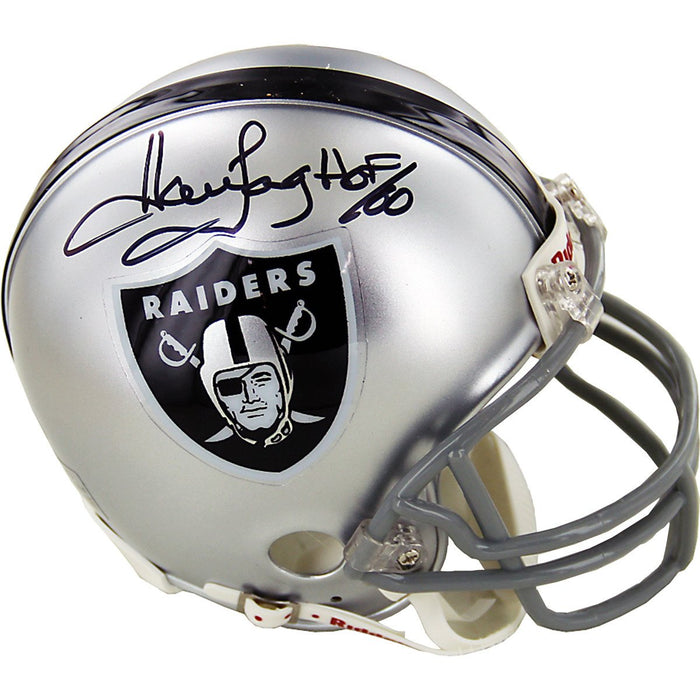 Howie Long Signed Raiders Mini Helmet w HOF insc