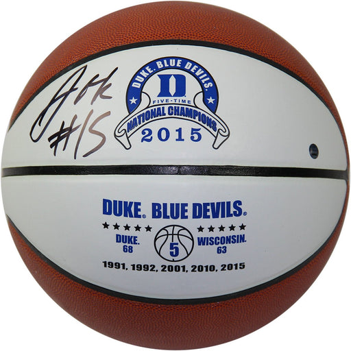 Jahlil Okafor Signed Duke Blue Devils 2015 Championship Edition Basketball (SSM & Schwartz Sports Auth)