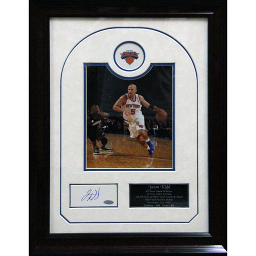 Jason Kidd NY Knicks Debut Autographed Chit Collage (14x20 - 7557)