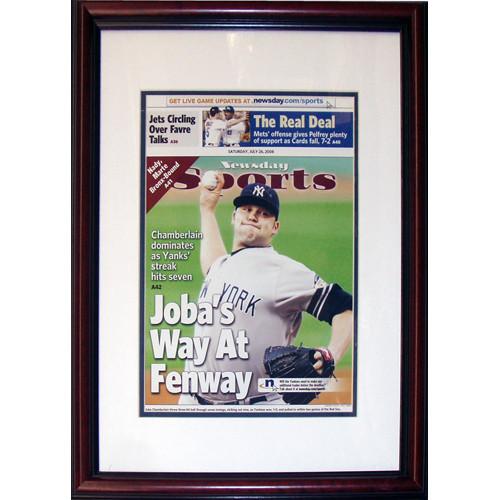 Joba Chamberlain Jobas Way at Fenway Newsday Cover Framed 16x20 Print