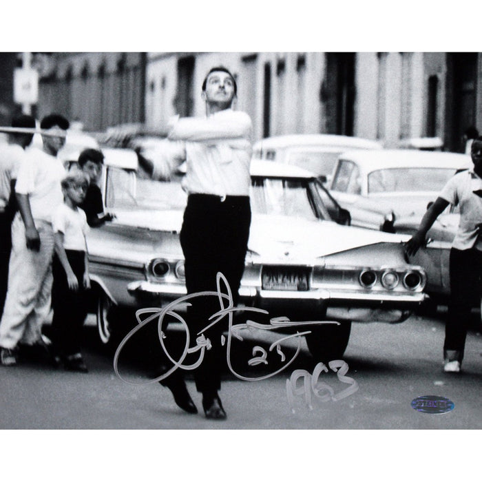 Joe Pepitone Playing Stickball 8x10 Photo w 1963 Inc.