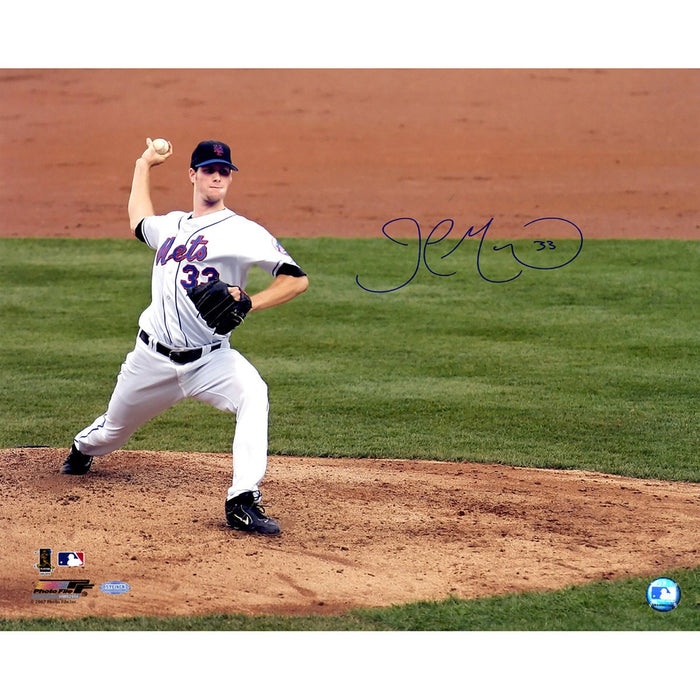 John Maine New York Mets White Jersey Horizontal 16x20