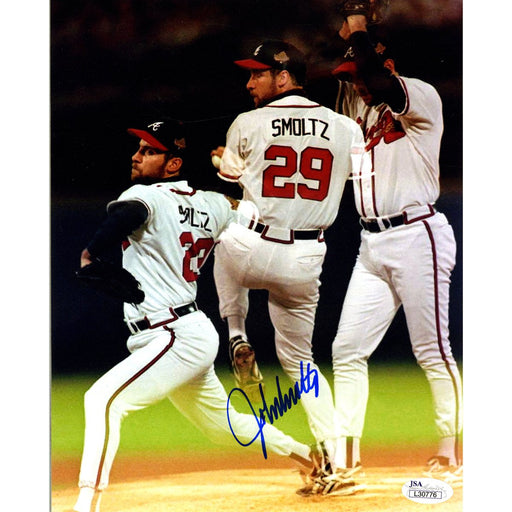 John Smoltz Signed multi-exposure 8x10 Photo (JSA)