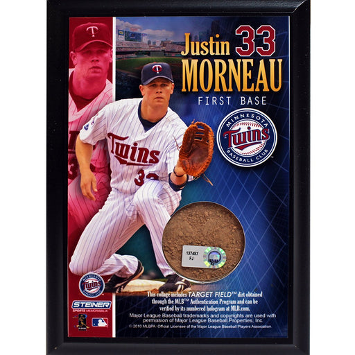 Justin Morneau Twins 4x6 Dirt Plaque