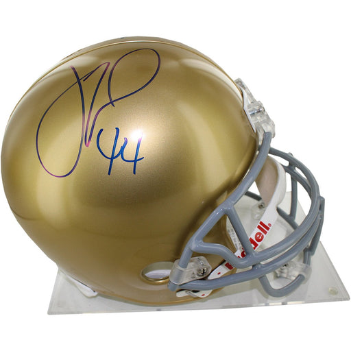 Justin Tuck Signed Notre Dame Full Size Replica Helmet