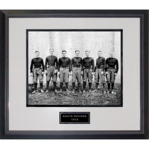 Knute Rockne Notre Dame Black Rope Framed Team Portrait 16x20 Photo