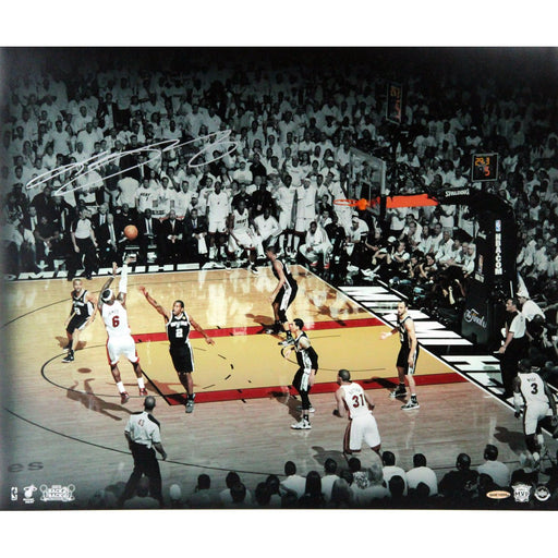 LeBron James 2013 Finals Shot Signed 20x24 Photo Collage (UDA)