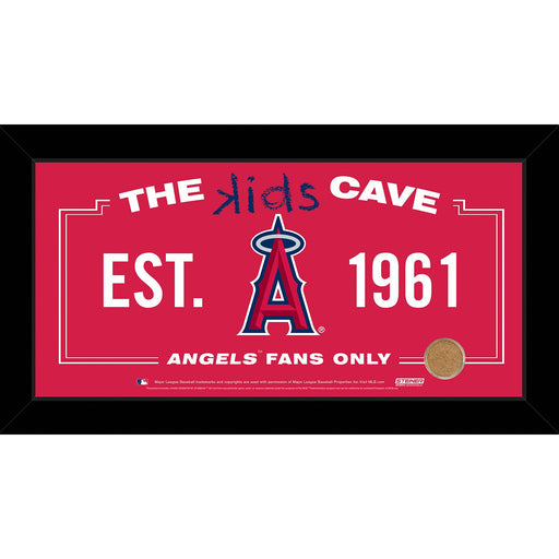 Los Angeles Angels 10x20 Kids Cave Sign w Game Used Dirt from Angel Stadium of Anaheim