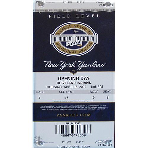 Magnetic Acrylic Ticket Paper Weight w 2009 Opening Day Commemorative Ticket (6.5 x 2.78 x 4mm)