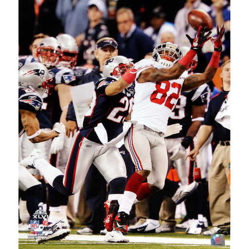 Mario Manningham Super Bowl XLVI Photo Catch Vertical 16x20 Photo