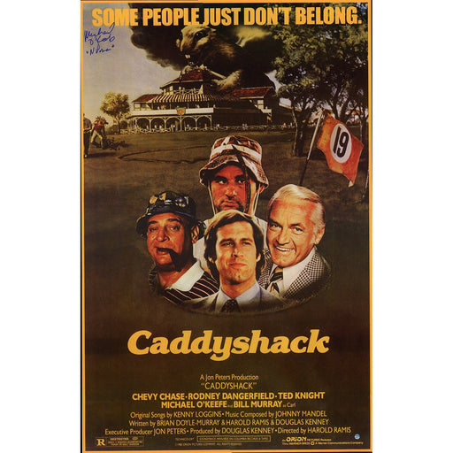 Michael OKeefe Signed Caddy Shack 23x36 Movie Poster w Noonan Insc