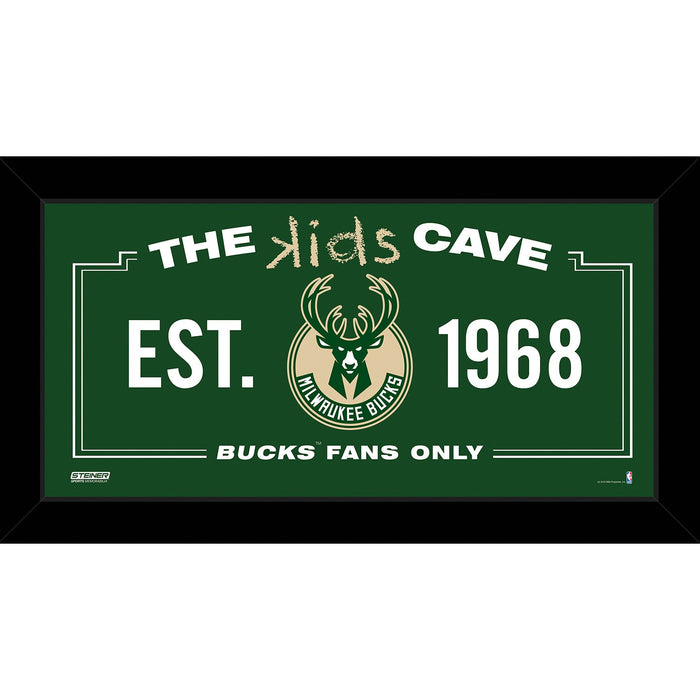 Milwaukee Bucks 6x12 Kids Cave Sign