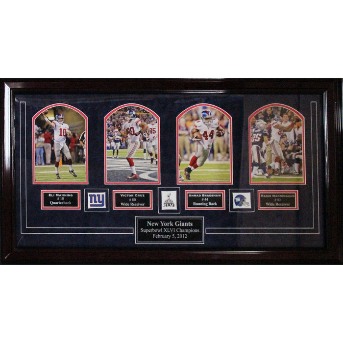 New York Giants Super Bowl 46Framed 4 Photo Collage (14x29-7557)