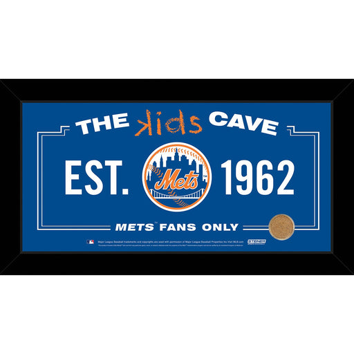 New York Mets 10x20 Kids Cave Sign w Game Used Dirt from Citi Field