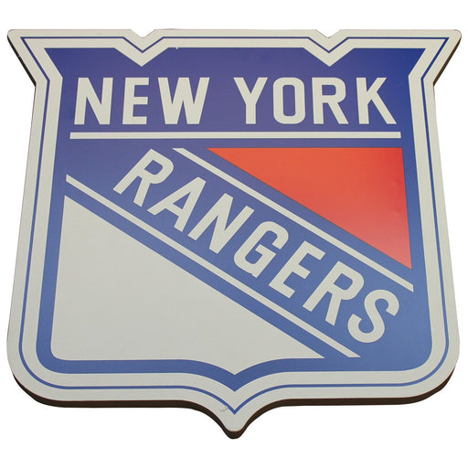 New York Rangers 18 Wood Logo Plaque