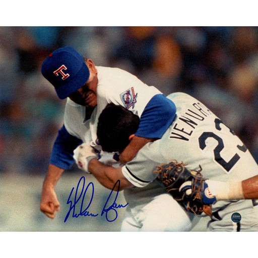 Nolan Ryan Ventura Fight Horizontal 8x10 Signed Photo