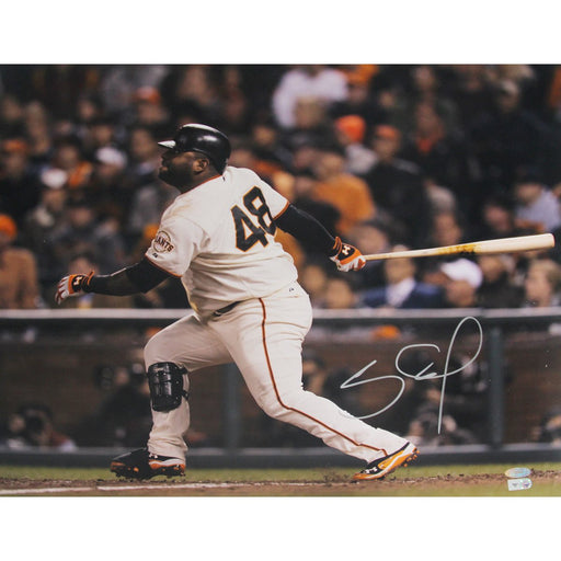 Pablo Sandoval Signed 2012 WS After Swing 16x20 Photo