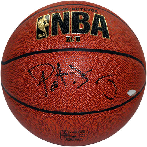 Patrick Ewing Signed Spalding Indoor Outdoor Brown Basketball (Signed in Black)