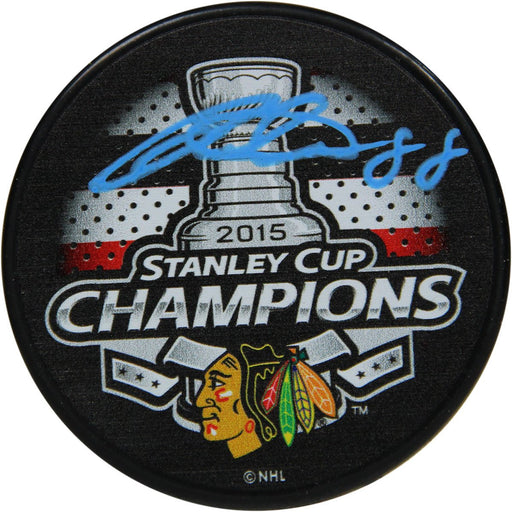 Patrick Kane Signed 2015 Stanley Cup Puck (Frameworth Auth)