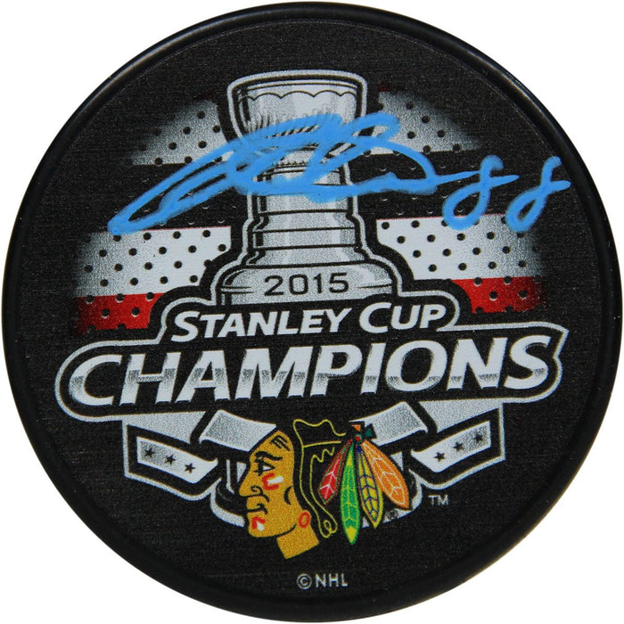 Patrick Kane Signed 2015 Stanley Cup Puck (Frameworth Auth)