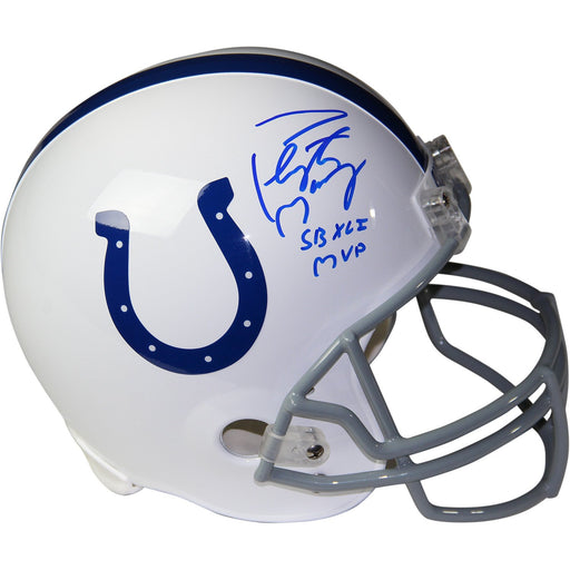 Peyton Manning Riddell Replica Colts Helmet wSB XLI MVP Inscription (Fanatics)