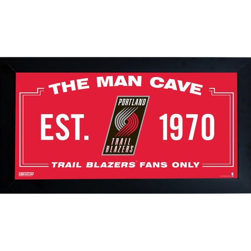 Portland Trailblazers Man Cave Sign 6x12 Framed Photo