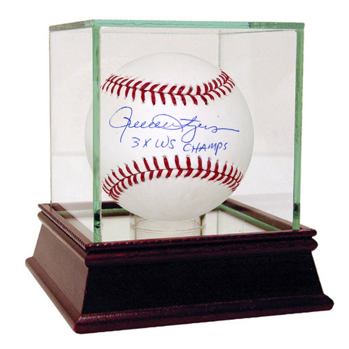 Rollie Fingers MLB Baseball w 3x WS Champs Insc. (MLB Auth)