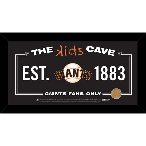 San Francisco Giants 10x20 Kids Cave Sign w Game Used Dirt from AT&T Park