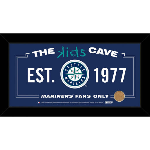 Seattle Mariners 10x20 Kids Cave Sign w Game Used Dirt from Safeco Field