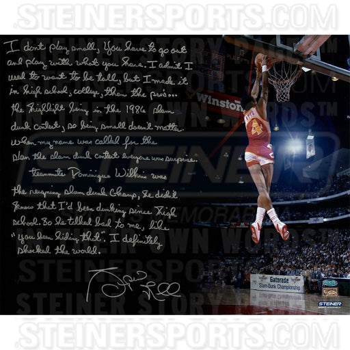 Spud Webb Signed 1988 NBA Slam Dunk Contest 16x20 Story Photo